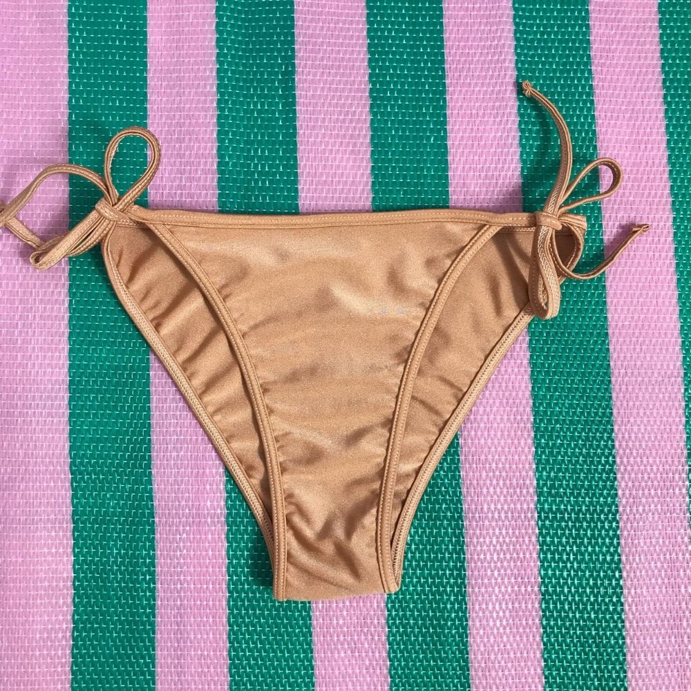 American Apparel Size Large Brazilian Style Side Ties Bikini Bottom. New No Tag